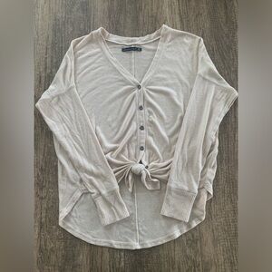 XS Cream button up sweater